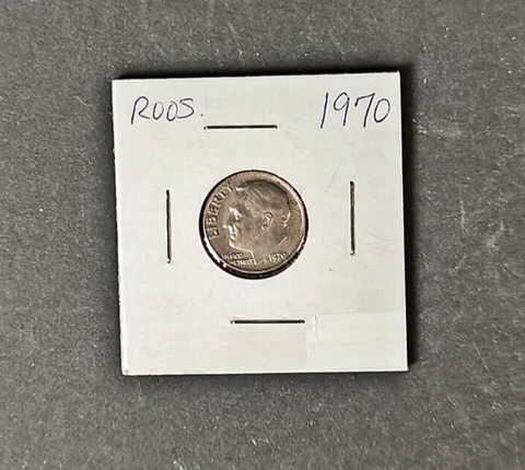 1970 Roosevelt Dime, Good Circulated, Free Shipping Cover