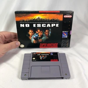 No Escape (Super Nintendo SNES) w/ Box & Game Tested Authentic L@@K! - Picture 1 of 11
