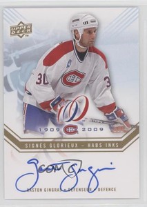 2008 Upper Deck Montreal Canadiens Centennial Set Habs INKS Gaston Gingras Auto