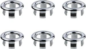 6 Pcs Electroplating Sink Overflow Ring Round Basin Cover Sink Basin Trim Vanity - Picture 1 of 6