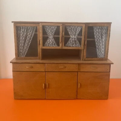 JOUET ANCIEN VINTAGE EN BOIS - BUFFET DE CUISINE POUR POUPEE - BEL ETAT D'USAGE - Photo 1/4