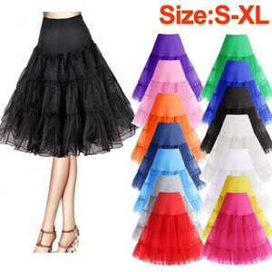 Woman's Vintage Petticoat Retro Underskirt 50s Swing Fancy Net Skirt Rockabilly - Picture 1 of 24