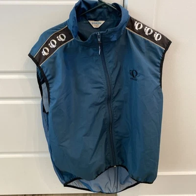 Pearl Izumi Zephyr Windbreaker Cycling Vest Mens Size XL Blue Full Zip - Image 1 of 4