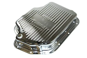 Chevy GM Buick Chrome Steel TH-400 Transmission Pan Finned Extra Capacity 3" - Bild 1 von 3