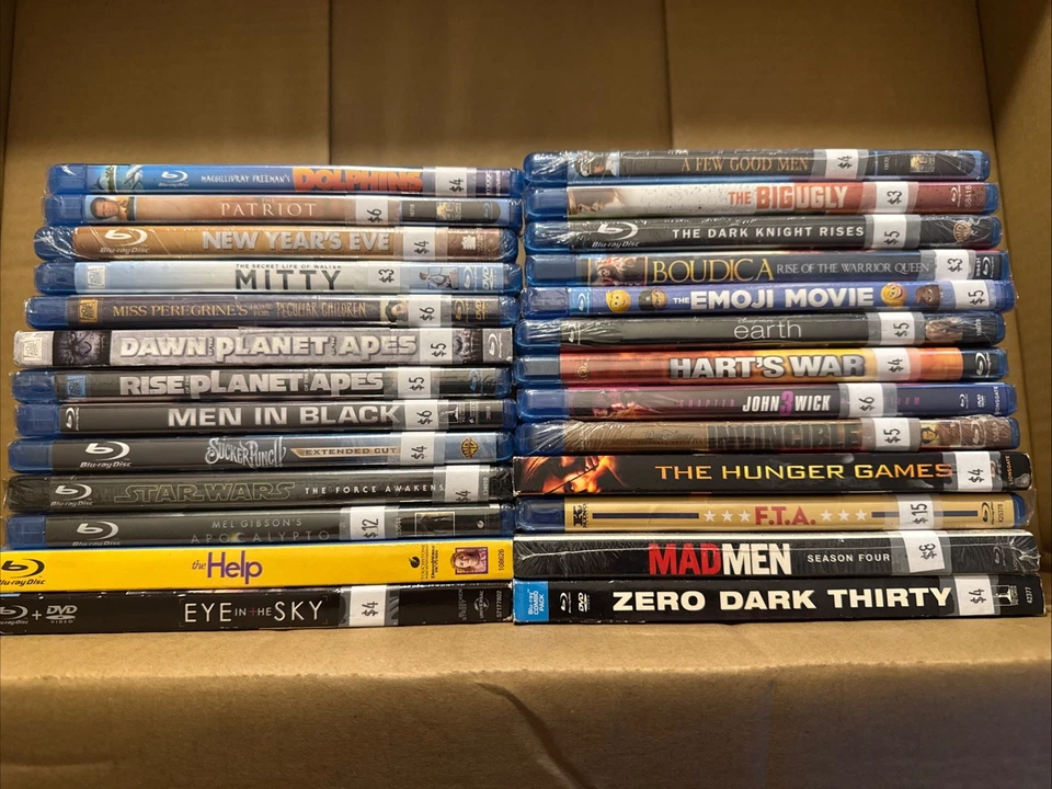 Lot #29 NEW SEALED 26 Blu Ray Lotion Wick Star Wars Apocalypto Patriot Harts War Foto 1 de 1