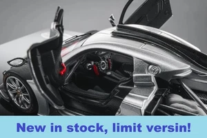 LCD model 1/43 Pagani Huayra R Diecast Full Open Super Car Silver Limit NEW 2025 - Picture 1 of 14