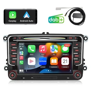 7"Autoradio HD CD DVD GPS Navi USB BT DAB+ Für VW Golf 5 6 Passat EOS Skoda Seat - Bild 1 von 16