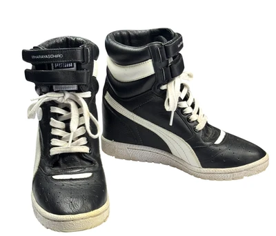 PUMA  x Mihara Yasuhiro Sky Hi Wedge Sneaker Black/White • Women's Size 7.5 - Image 1 of 4