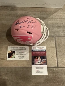 TRIPLE COA JSA MALCOLM BUTLER SIGNED AUTOGRAPHED MINI HELMET BREAST CANCER - Picture 1 of 10