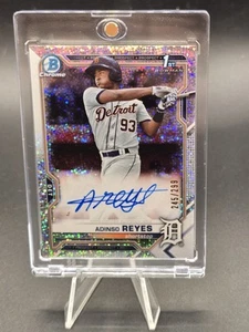 2021 Bowman Chrome Adinso Reyes 1st Bowman Speckle Refractor Auto #CPA-ARE /299 - Picture 1 of 2