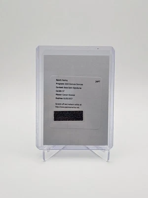 2025 Panini Donruss Carson Hocevar Base Optic Signatures Redemption - Image 1 of 2