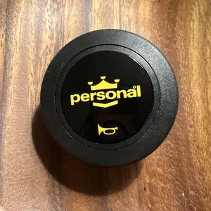 Personal Genuine Horn Button Made In Italy Yellow/Black - Picture 1 of 3
