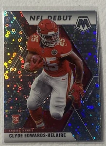 CLYDE EDWARDS-HELAIRE - 2020 No Huddle Mosaic - SILVER DISCO PRIZM RC DEBUT #266 - Bild 1 von 2