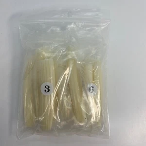 Puntas de aguja extra largas y prensadas para uñas - transparentes o naturales - Imagen 1 de 3