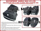 "WATERPROOF SADDLE BAG LH & RH" Fit For R.E New Classic 350, Meteor & Hunter 350
