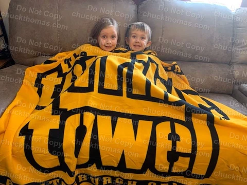 Pittsburgh Steelers Terrible Towel Soft Fleece Blanket Throw NEW and Licensed Cover