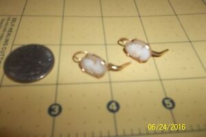 earrings 2.6 dwt 4.0 g vintage oval detailed 14k gold cameo