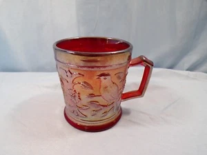 Imperial Robin Red Carnival Glass Mug - Picture 1 of 8