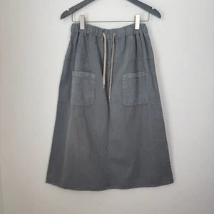 Falda midi a rayas bolsillos delanteros y traseros talla mediana banda elástica cintura - Imagen 1 de 6