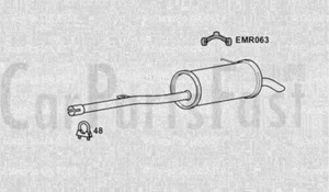 EXAU6155 Exhaust Rear Left Box Audi A6 2.5 Diesel Saloon 06/2001 to 06/2004 - Picture 1 of 1