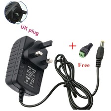Power Supply Adapter Charger Transformer UK Plug For LED Strip Light  12V 3A 