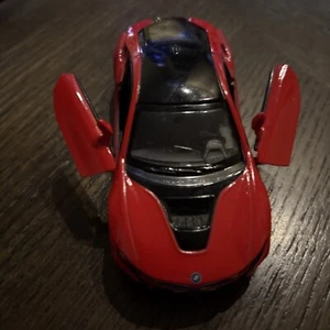 1:36 Scale(KINSMART) BMW i8 2 Doors OPENABLE Diecast Model Car 5 " Red - Picture 1 of 5