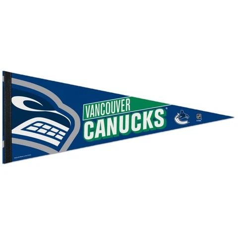 VANCOUVER CANUCKS BIG LOGO PREMIUM QUALITY PENNANT 12"X30" BANNER NHL LICENSED Cover