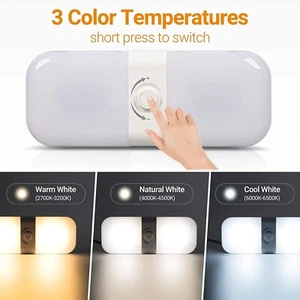 12V RV Interior Light LED Switched Dimmable Ceiling Light Fixture Camper Trailer - Picture 1 of 8