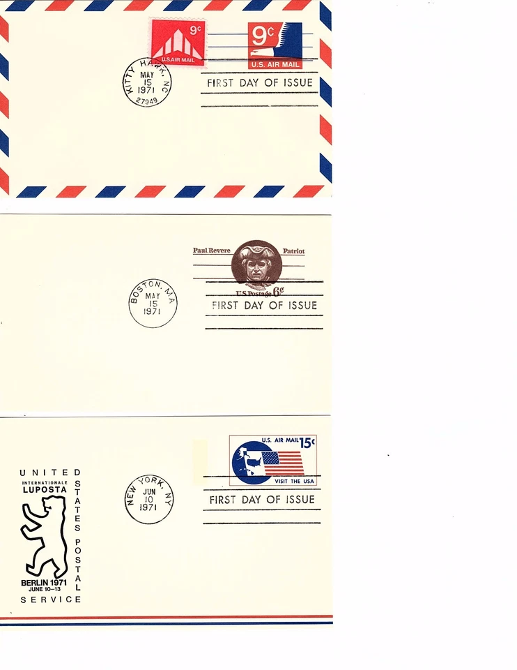  stamp fdc airmail and domestic post cards over 100 assorted cv $200 - Image 1 of 2