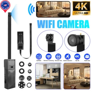 4K Mini Cameras WiFi Motion Alerts & DIY Magnetic Mount 1H Wireless/24-7 Plugged - Picture 1 of 27