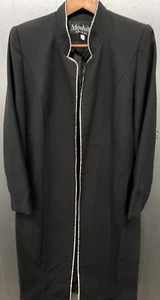 Vintage Moshita Couture Jacke 14 schwarz Strass lange Linie offen Party Glam Event - Bild 1 von 8