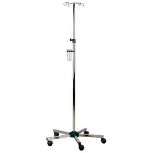 Standfester Infusionsständer 5-Fuß Höhenverstellbar Rollenfeststeller Stabil - Bild 1 von 1