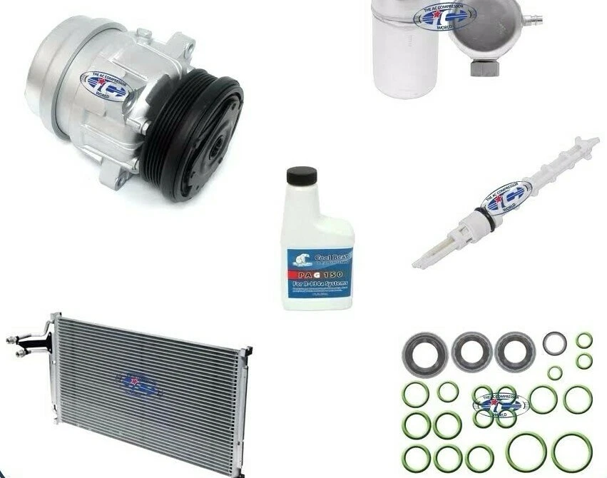 Kit de compresor y condensador de aire acondicionado para Chevrolet S10 GMC Sonoma 98-03 OEM V7 67291 Foto 1 de 4
