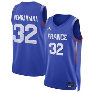 NEW Victor Wembanyama France Basketball Jordan 2024 Olympic Jersey Medium - Picture 1 of 4