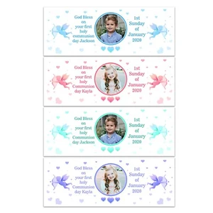 BANNER CRESIMA COMUNIONE PERSONALIZZATO AGGIUNGI FOTO NOME PARETE RAGAZZI RAGAZZE - Foto 1 di 9