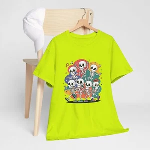 Camiseta de algodón pesado unisex Dancing Skeletons - Imagen 1 de 25