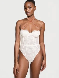 Victoria’s Secret VERY SEXY Lace Teddy Strapless White Body Suit - Picture 1 of 9