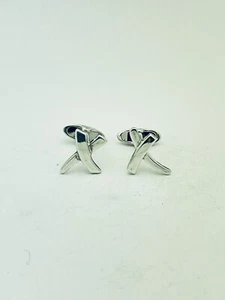 Tiffany & Co cufflinks silver 925 limited edition Paloma Picasso X kiss cross - Picture 1 of 7