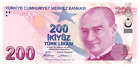 Turkey  ... P-227a ... 200 Lirasi ... 2009 ...  Choice *UNC*😃 Prefix "A"