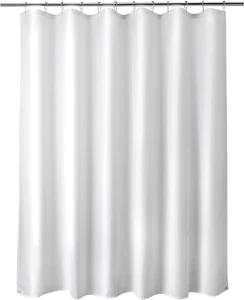 Extra Long Shower Curtain Liner Washable,72x84 Inches, White Shower Liner Fabric - Picture 1 of 12