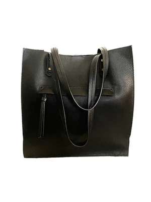 Bolso de Mano Fossil Negro Vegano Imitación Cuero Expandible 13.5 X 13.5 X 8.5 (máx.) Foto 1 de 4