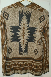 Daytrip Sweater Women's Size Medium Cardigan Draped Open Front Brown BOHO West - Picture 1 of 10