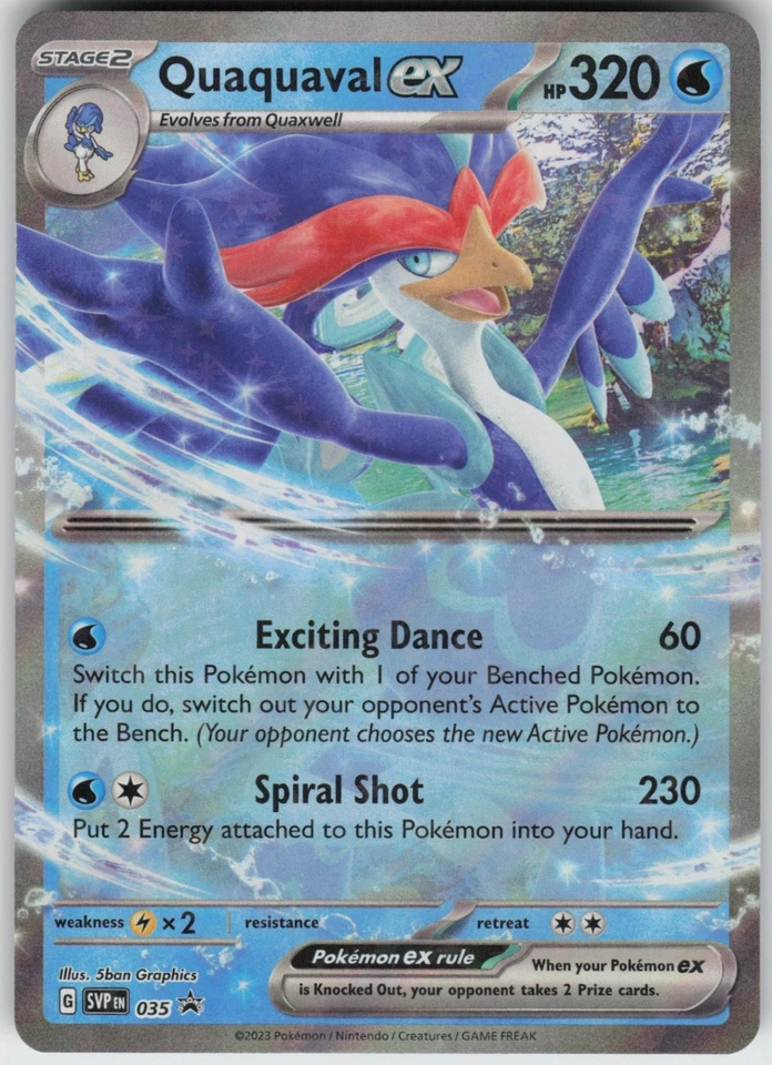 UR-01 Holo Quaquaval ex - 035 Promo SV: Scarlet & Violet Promo Cards - Image 1 of 1