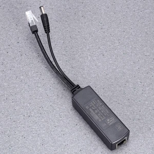 12V 2A Power Over Ethernet Splitter Adapter for IP Cameras (Black) - Zdjęcie 1 z 12