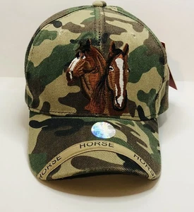 Sacramento caps HORSES CURVED TRUCKER SNAPBACK MENS HAT Camouflaged - Picture 1 of 4
