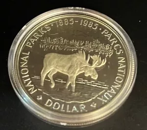 Münze Kanada Dollar 1985 Elisabeth Ii- National Parks - Silber - Picture 1 of 2