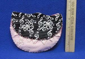 Cartera Hecha a Mano Bolso de Embrague Mennonita Artesanía EE. UU. NUEVO Rosa Nota de Música - Imagen 1 de 3