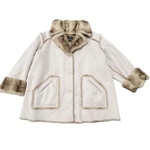 Dennis By Dennis Basso Shearling Jacket Reversible to Faux Fur Size 3X NWOT - Picture 1 of 15