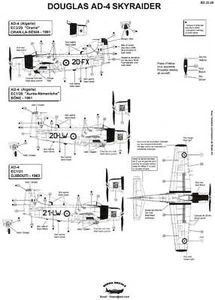 Berna Decals 1/32 DOUGLAS AD-4 SKYRAIDER French Navy - Picture 1 of 2