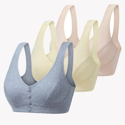 Sujetadores de mujer con botón frontal sin relleno ropa interior íntimamente gratis bralette regalo para madre Foto 1 de 4